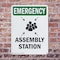 Signmission Assembly Station With Symbol, 7 in W x Rectangle, Plastic OS-2PACK-EM-P-710-V-10433 - alternate 7